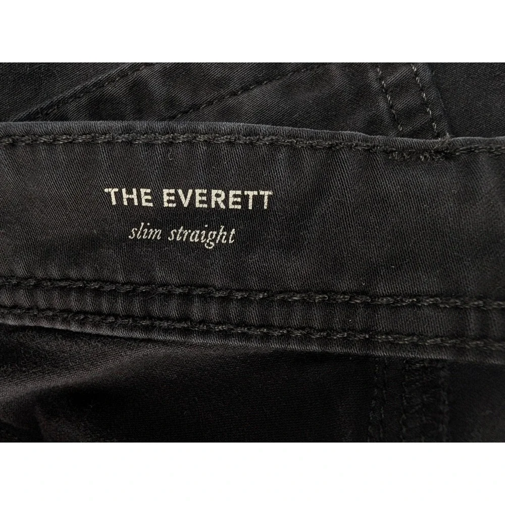 AG Adriano Goldschmied Everett Pants Mens 42x28 Charcoal Slim Straight Chinos